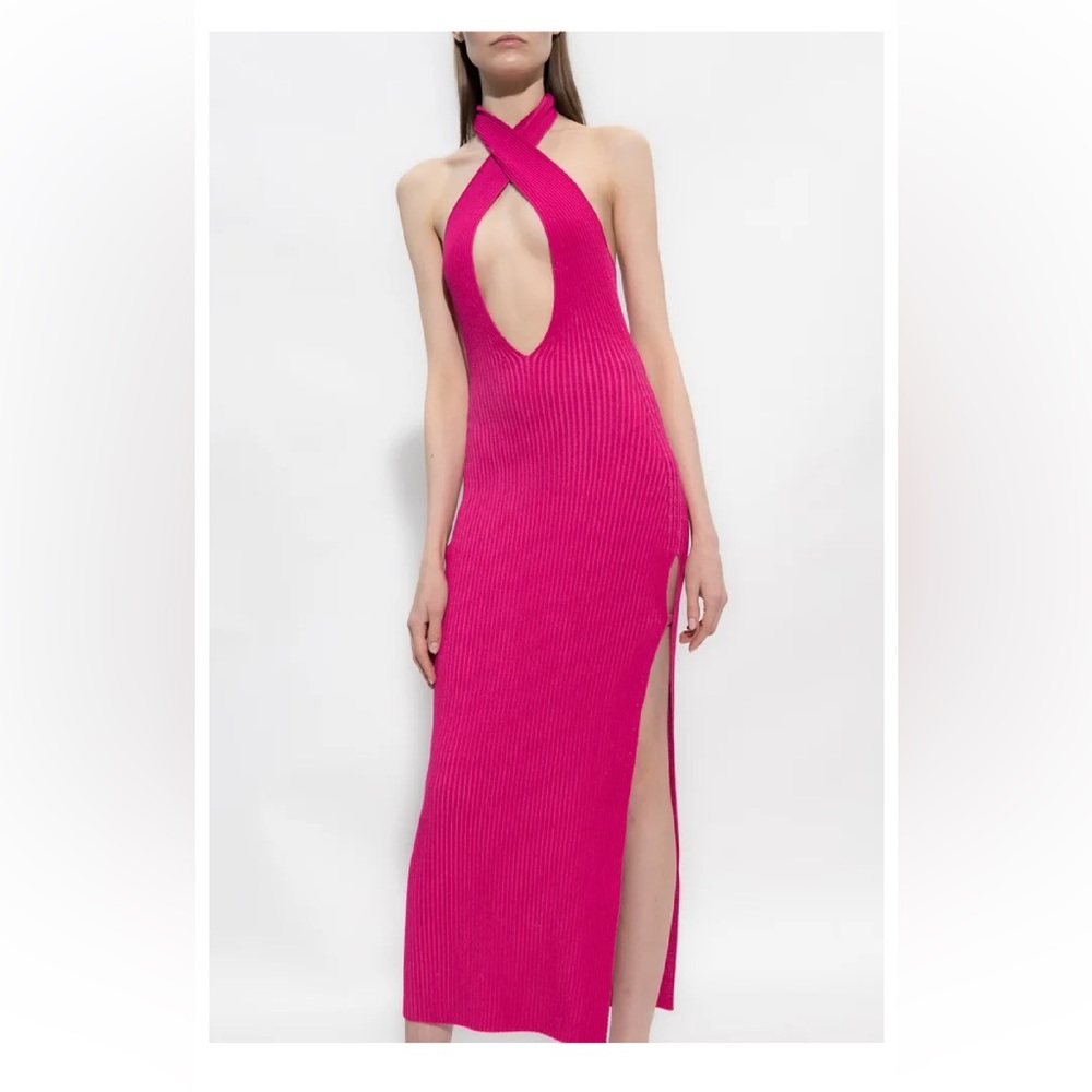 Misbhv ribbed chest cut-out midi dress